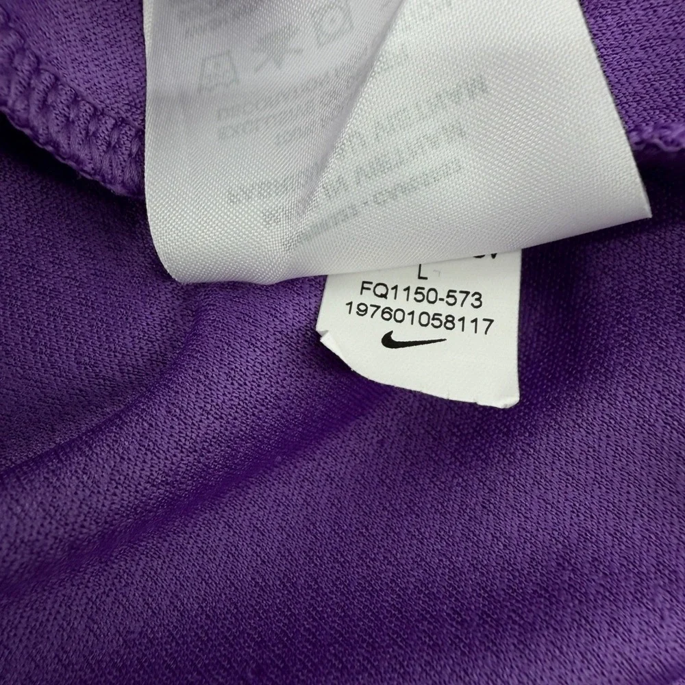 Nike Golf Club Polo Shirt Mens Large Purple Colorblock Dri-FIT FQ1150-573